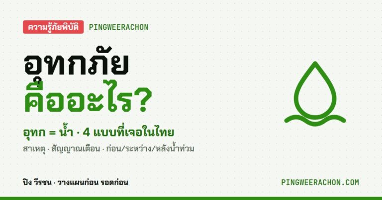 อุทกภัย คืออะไร น้ำท่วม 4 แบบในไทย